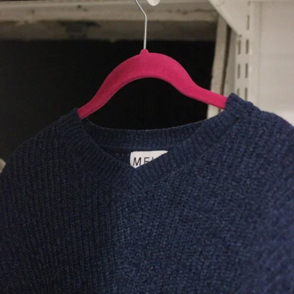 NWT Blue V-neck Thick Women's Sweater Size 4X - Picture 4 of 6